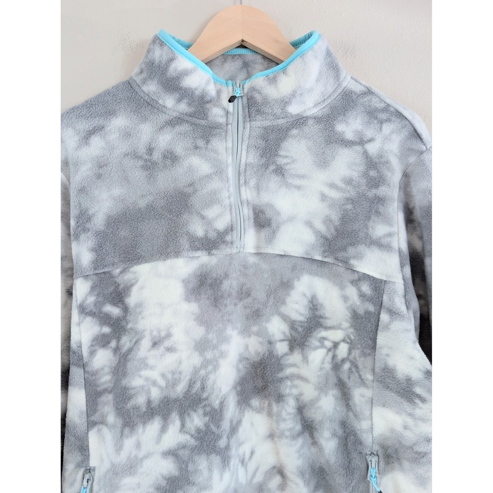 Chubbies Tie Dye Quarter Zip Fleece Pullover Mens M Gorpcore Camping Active Hike